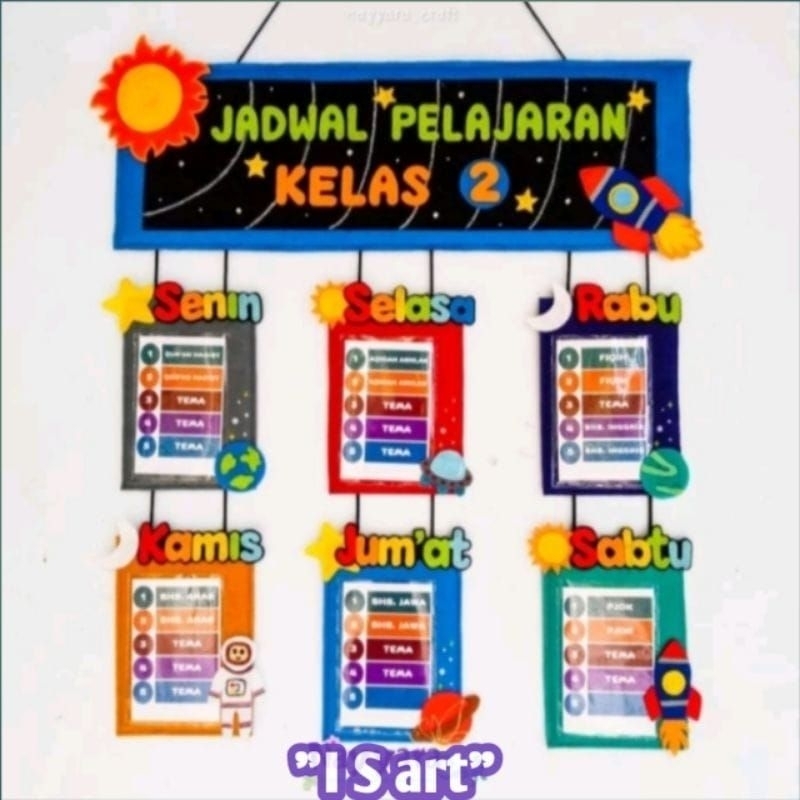 

Hiasan kelas/Jadwal Pelajaran/Jadwal piket/PAUD/TK/SD/SMP/Aksesoris/Dekorasi/Kerajinan kain flanel...