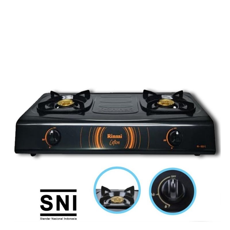 KOMPOR GAS RINNAI 2 TUNGKU API 522C || KOMPOR RINNAI 522C
