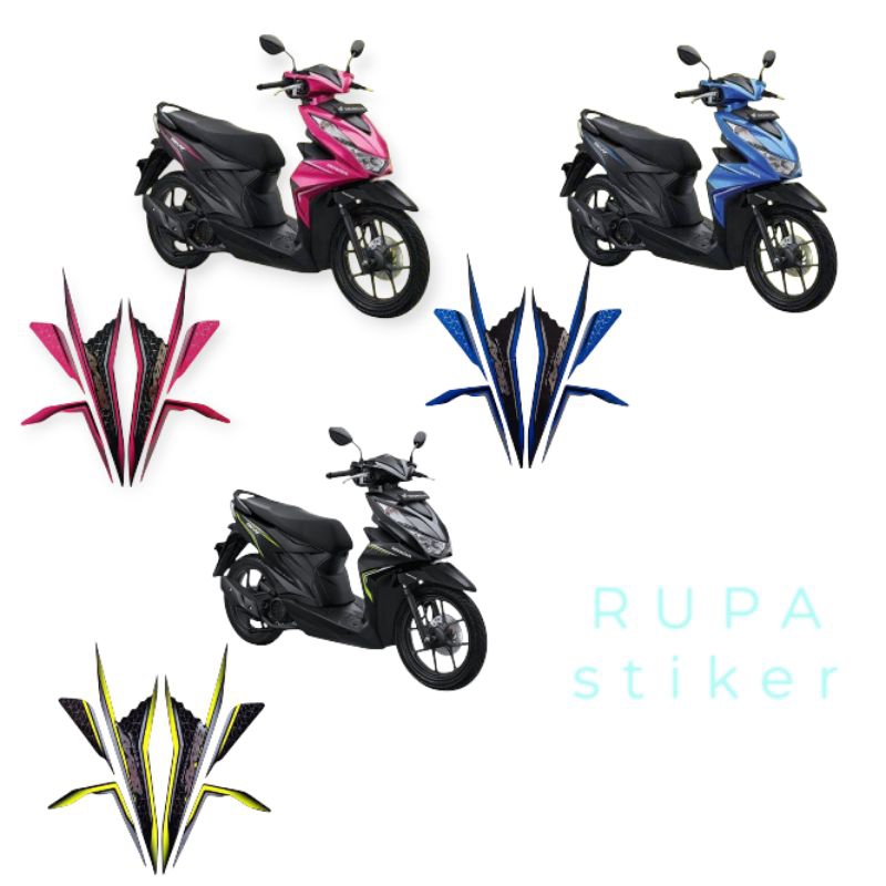 stiker striping skotlet lis body motor honda beat fi eco esp cbs iss tahun 2020