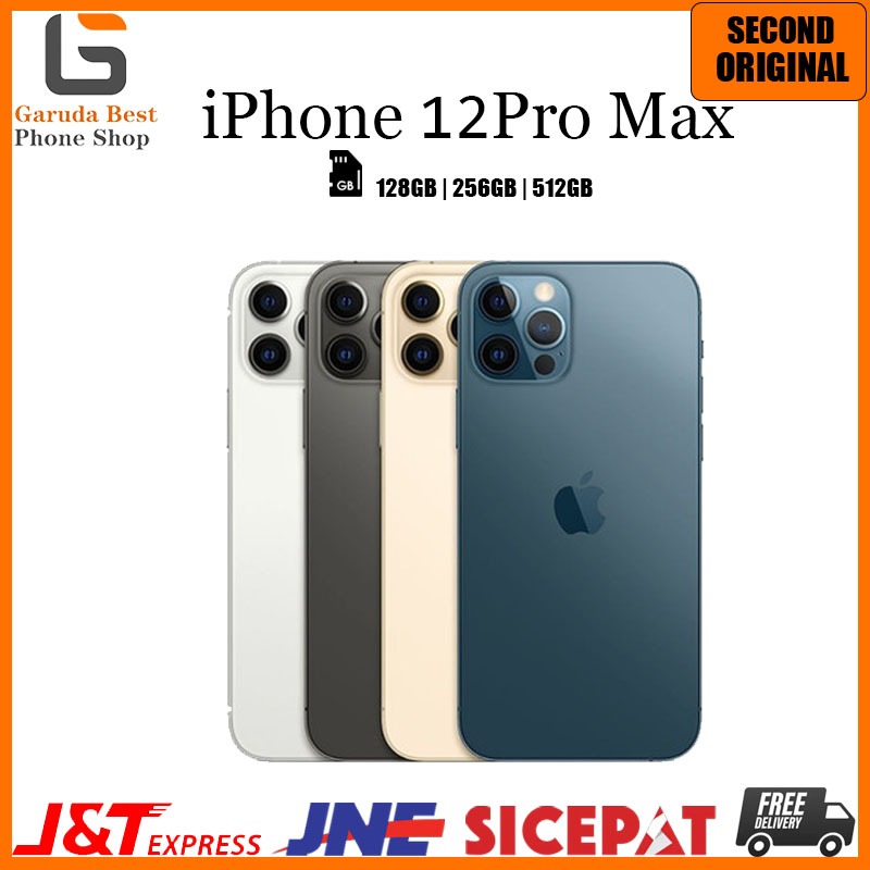 12  Pro Max 128GB/ 256GB/512GB Second,Fullset,Original 100% Bergaransi