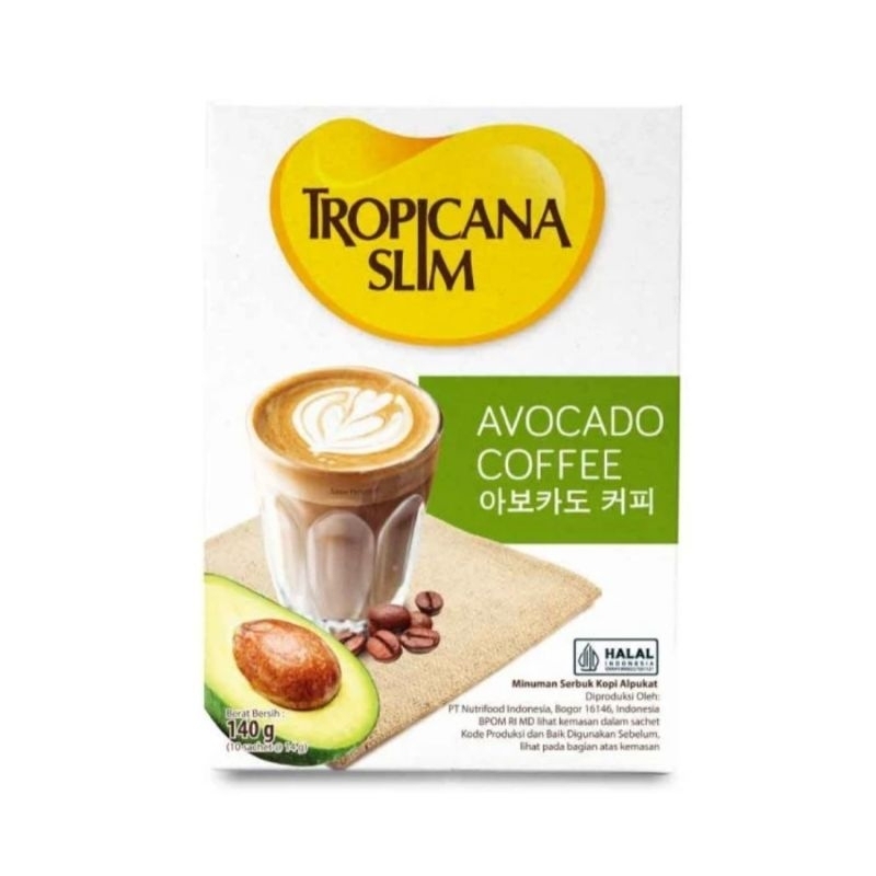 

Tropicana Slim Avocado Coffee 140gr (EXP 2026)