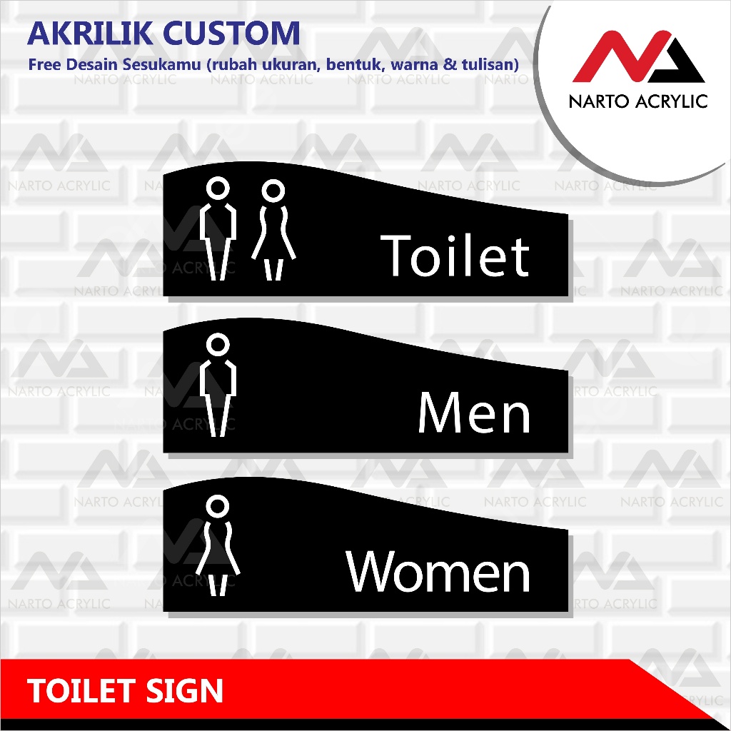 

SIGN TOILET AKRILIK | AESTHETIC, MODERN | Mudah Tinggal Pasang