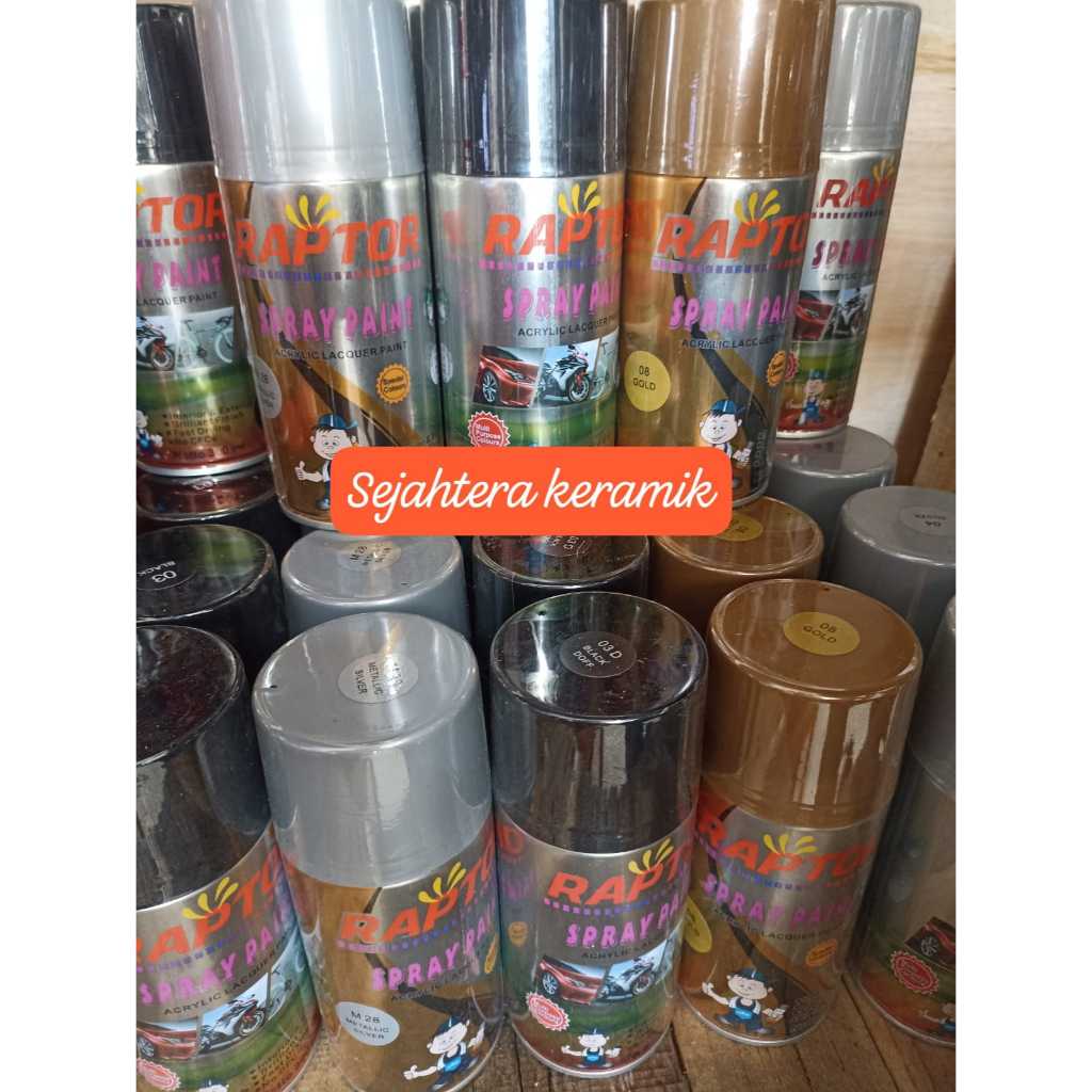 CAT SEMPROT RAPTOR BERBAGAI WARNA GREEN APPLE GOLD METALIC SILVER BLACK ORANGE UNTUK MOTOR MOBIL