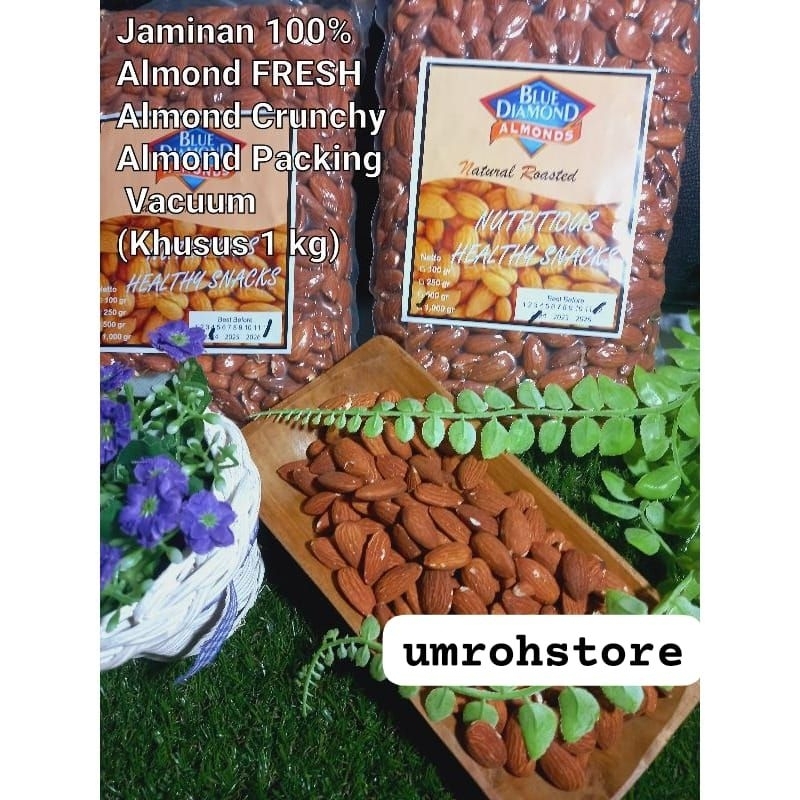 

Kacang Almond Panggang Premium 1Kg - Roasted Almond