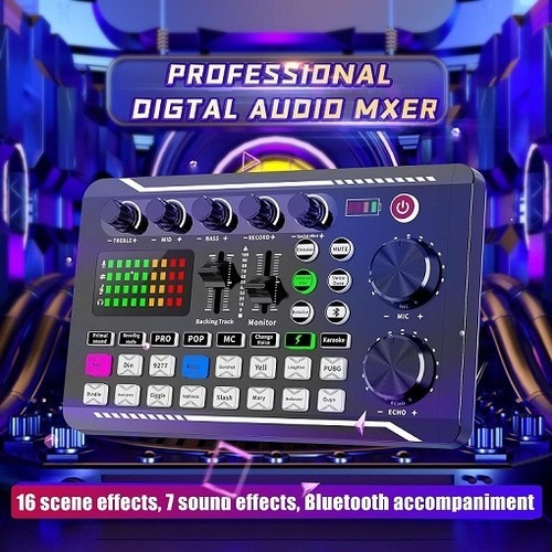 Soundcard  F998 HITAM. Live Mixer Audio Broadcast Recording / Live Soundcard v8 Soundcard v8s Mixer 