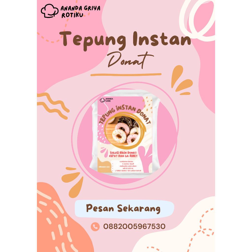 

TEPUNG DONAT INSTAN 1 KG | TEPUNG PREMIX DONAT