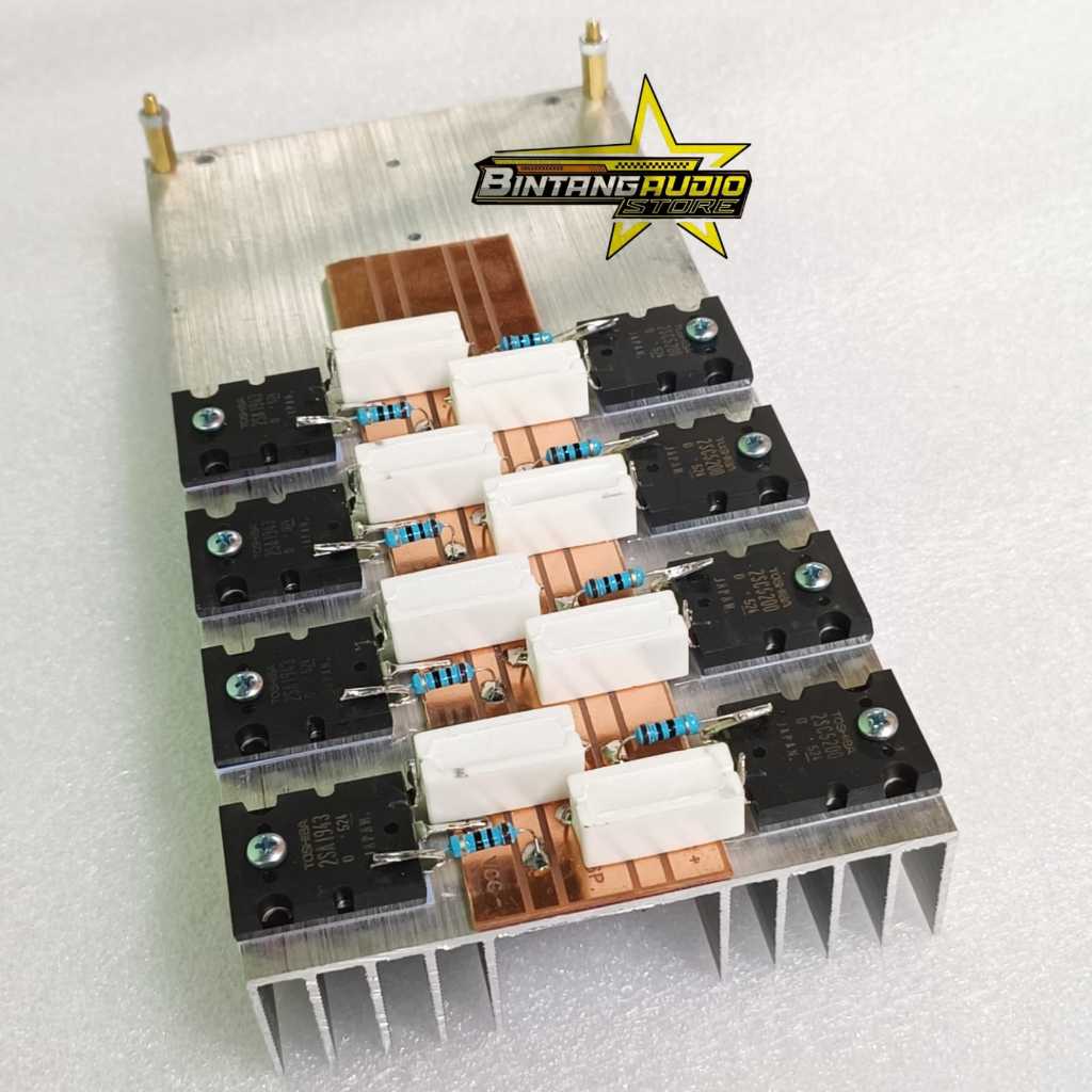 Transistor Toshiba Original lot 524 4set + Heatsink tebal 2mm