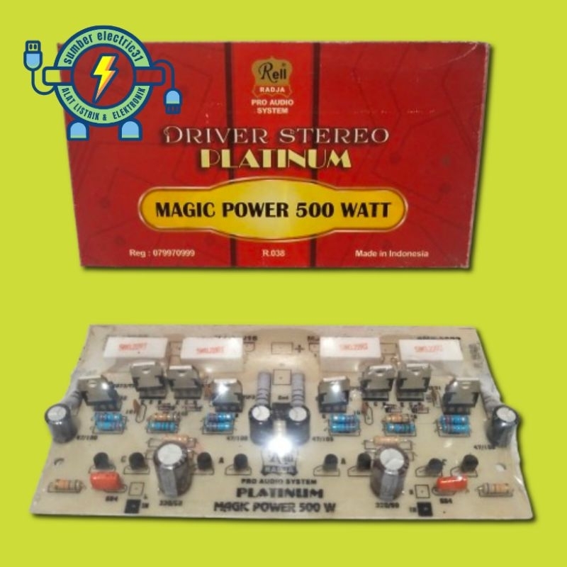 KIT DRIVER POWER AMPLIFIER STEREO PLATINUM MAGIC POWER 500 WATT BY RELL PRODUCT