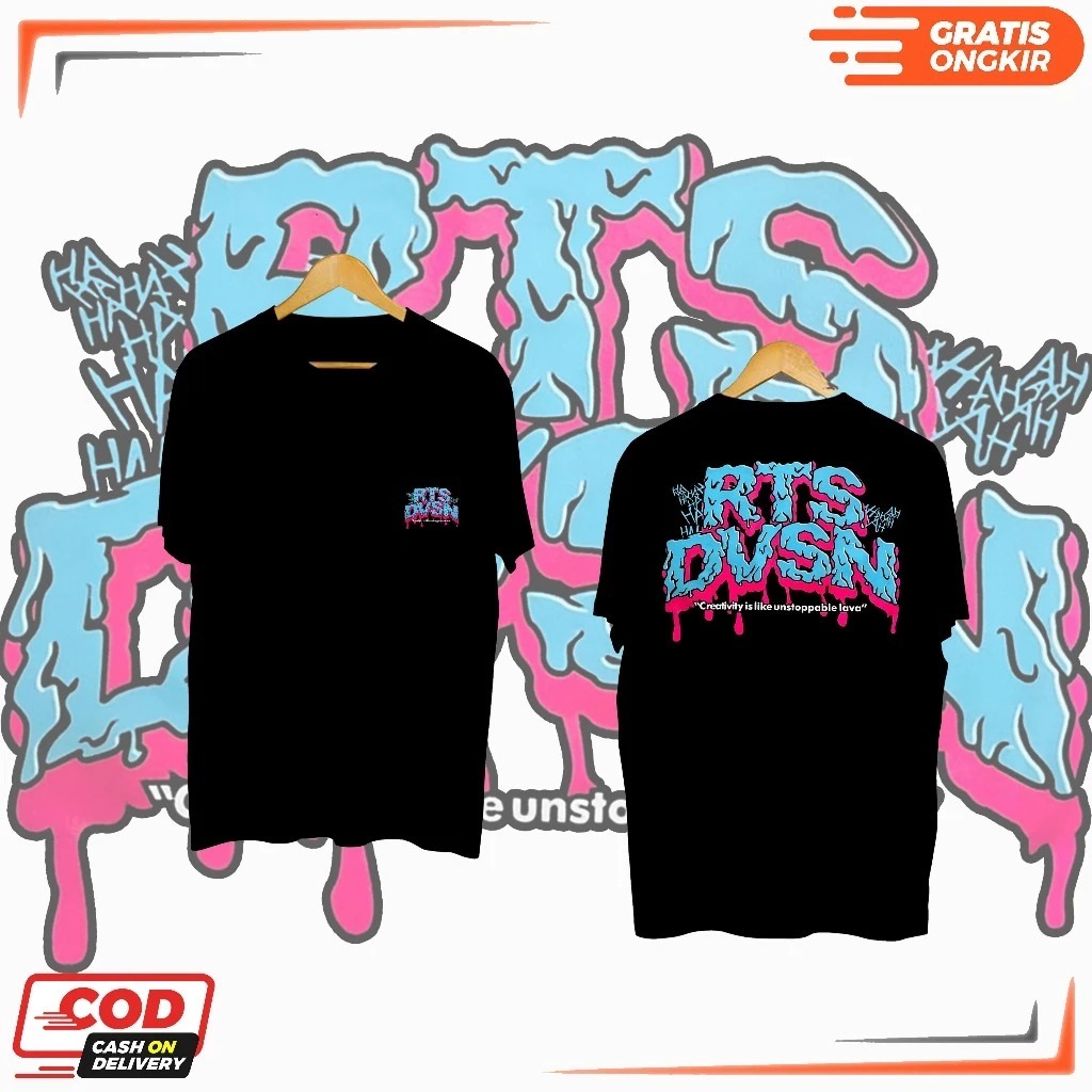 Kaos RTS DVSN SABLON- kaos Distro motif kata RTS DVSN SABLON- Tshirt Pria Wanita
