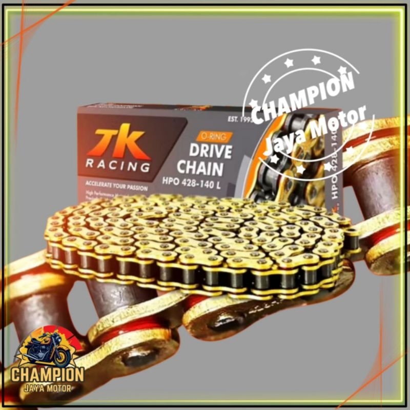 RANTAI TK RACING 428 HPO ORING GOLD 130L 140L KLX 150 CRF 150 WR155 VIXION CBR150R SATRIA FU SONIC J