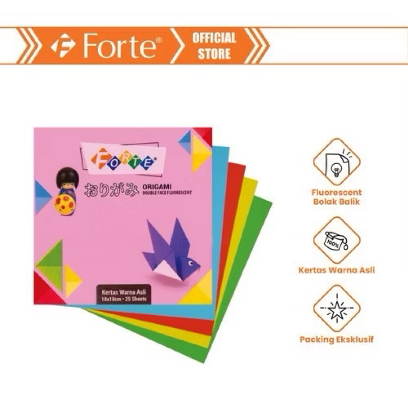 

Kertas Lipat || Kertas Origami 16x16 Forte isi 20
