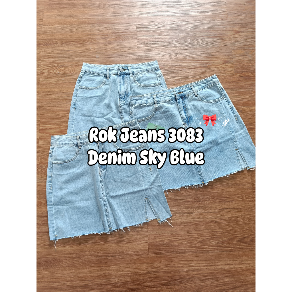 Rok Jeans 3083 Denim Skirt | Rok Denim Wanita Premium | Rok Jeans Wanita | Midi Skirt Wanita Premium