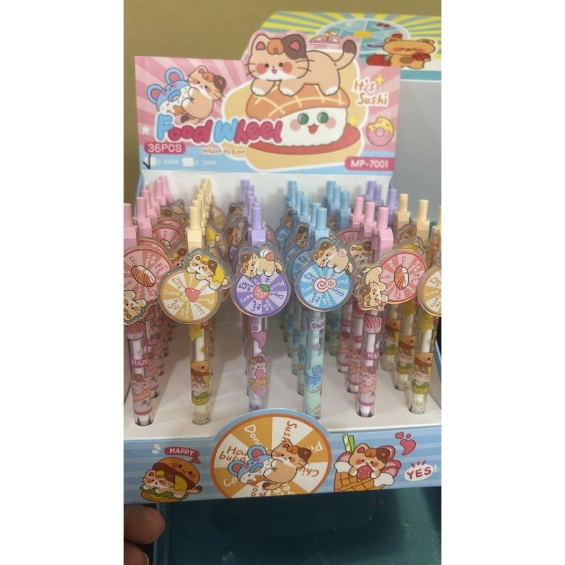 

1 BOX PENSIL MEKANIK PUTAR CAT WHEEL ISI 36