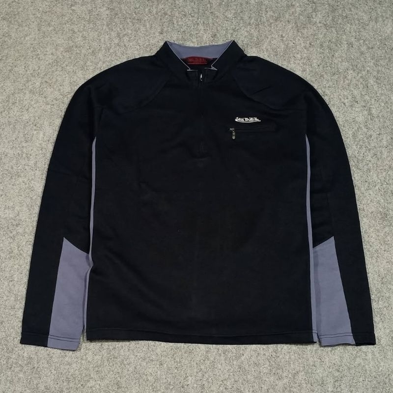Baselayer pria lengan panjang VON DUTCH size M second kaos olahraga