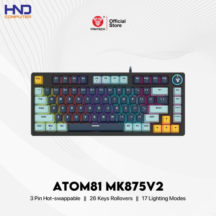 FANTECH Keyboard Gaming Mechanical Full Size ATOM96 MK890 RGB