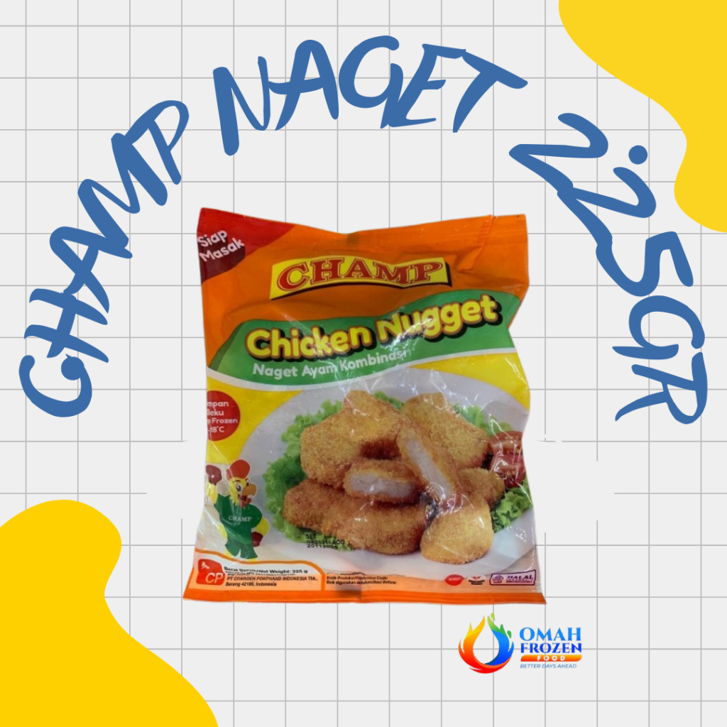 

Champ Naget Ayam Chicken Nugget 225gr (NON COD DAN REGULER DILUAR KARISIDENAN SOLO)