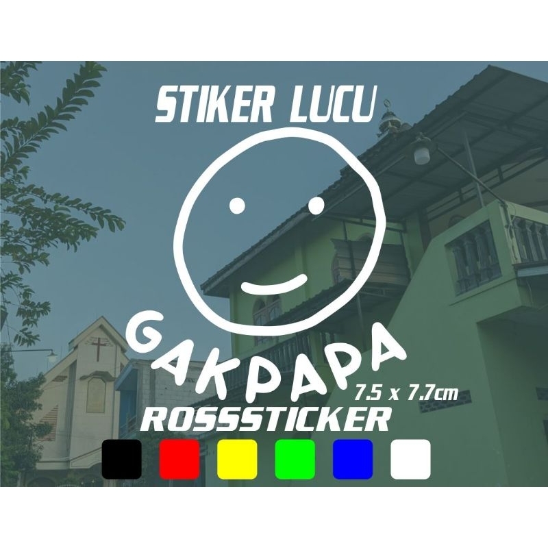 cutting sticker emoji gakpapa - stiker aksesoris motor