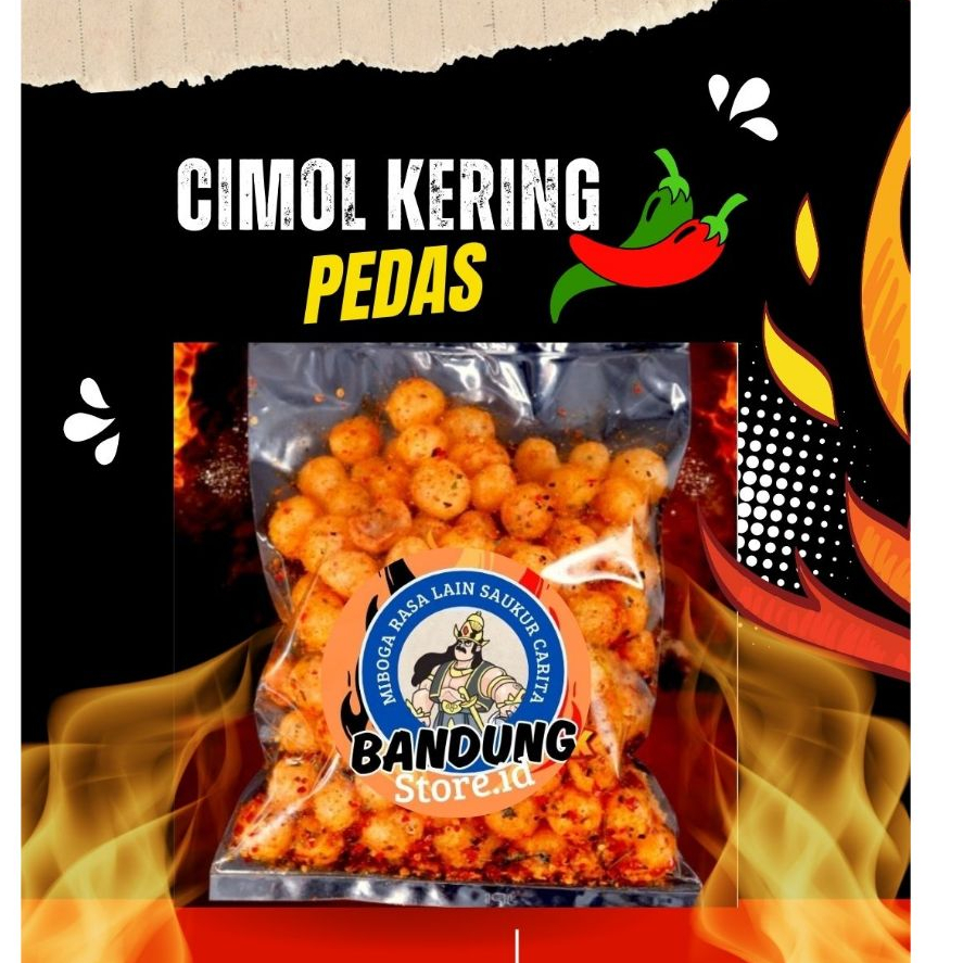 

1KG Cimol Kering Ndog Lewo Varian Rasa Pedas Daun Jeruk
