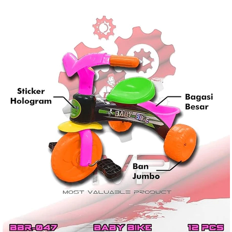 MAINAN ANAK SEPEDA RODA TIGA MAINAN BAN JUMBO