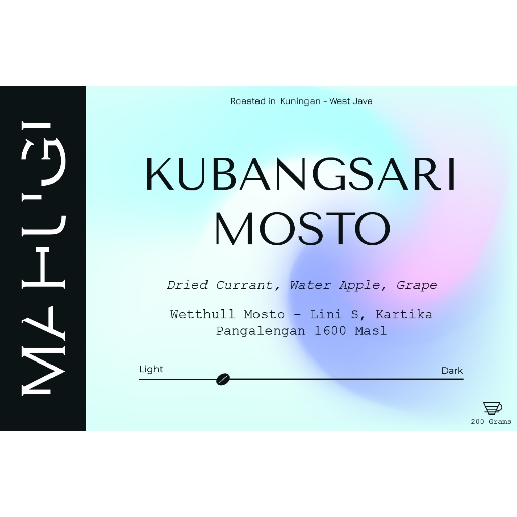 

Mahugi Coffee Gunung Tilu Mosto - Wetthull Mosto - Speciality Filter Coffee