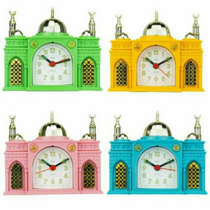 NEW Jam Weker Alarm Adzan Jam Alarm Suara adzan Bentuk Masjid Islami