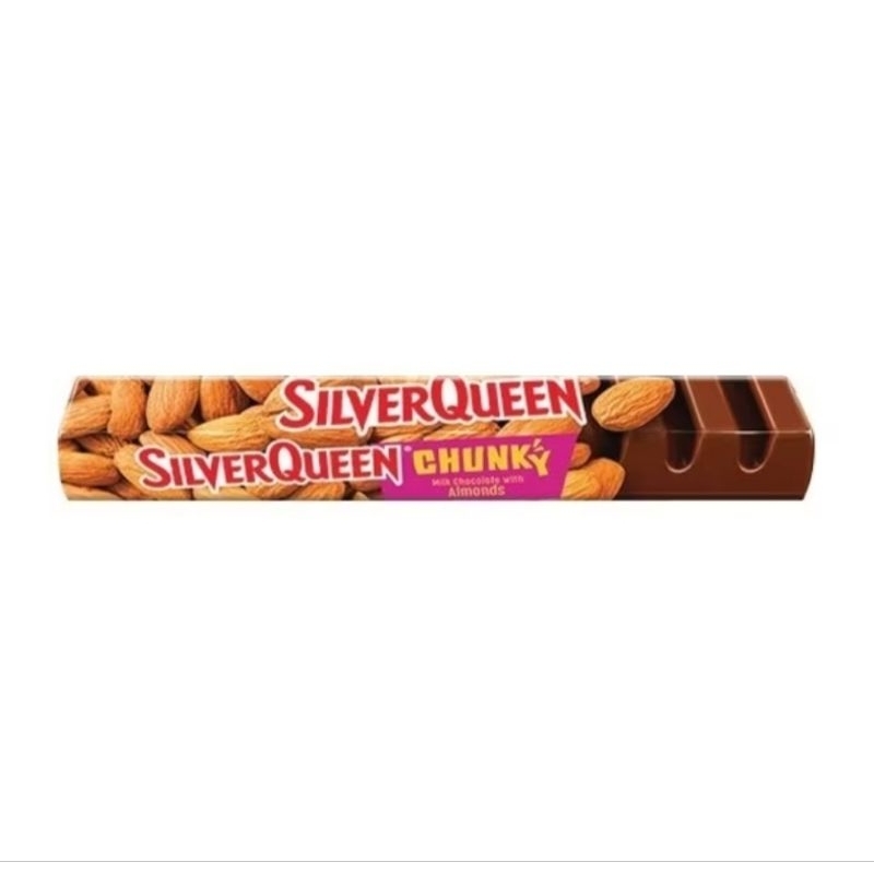 

SILVERQUEEN 85GR CHUNKY BAR SIGNATURE MILK CHOCOLATE WITH ALMONDS - COKELAT SUSU KACANG ALMOND