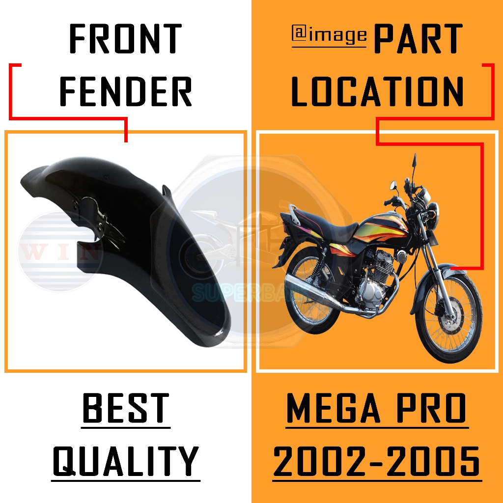 Spakbor Depan Megapro Lama 2002-2005 Merk WIN / Front Fender Megapro Lama 2002-2005 Original WIN