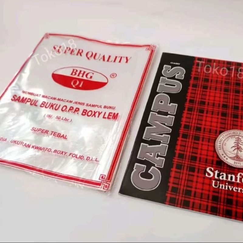

sampul opp boxy sampul buku campus sampul plastik boxy sampul bhg 10 lb
