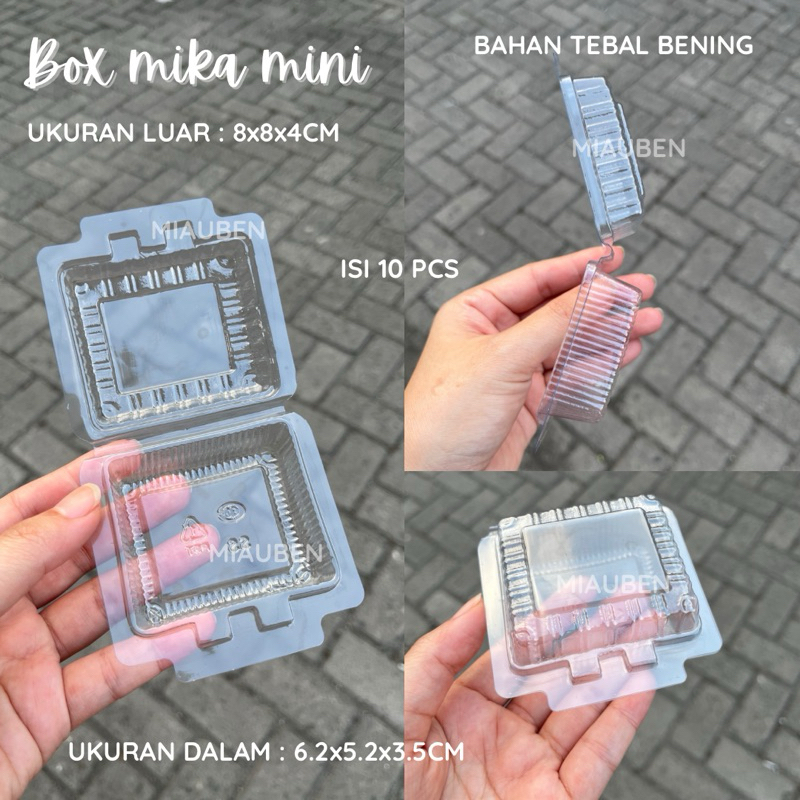 

(Isi 25) Box mika mini 8x8x4cm mika snack mini