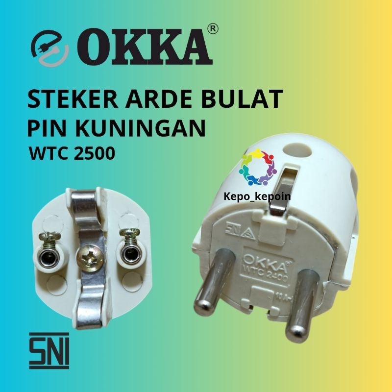 Steker arde OKKA kuningan/colokan listrik