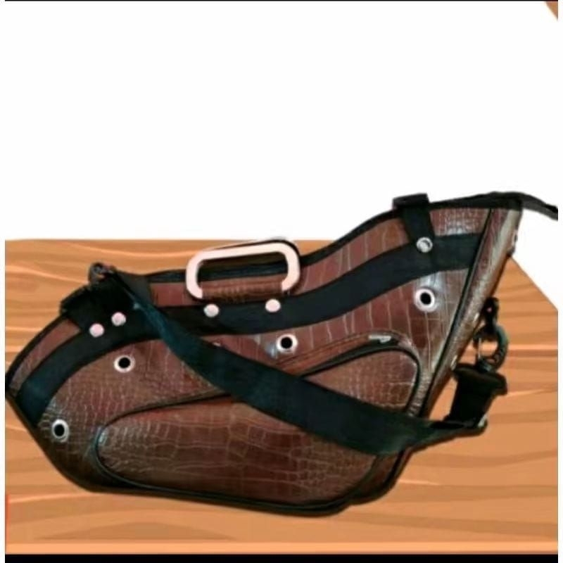 Tas kiso ayam jago - slingbag kisa rooster ayam Bangkok - tas ayam bahan kulit croco - tas kiso ayam