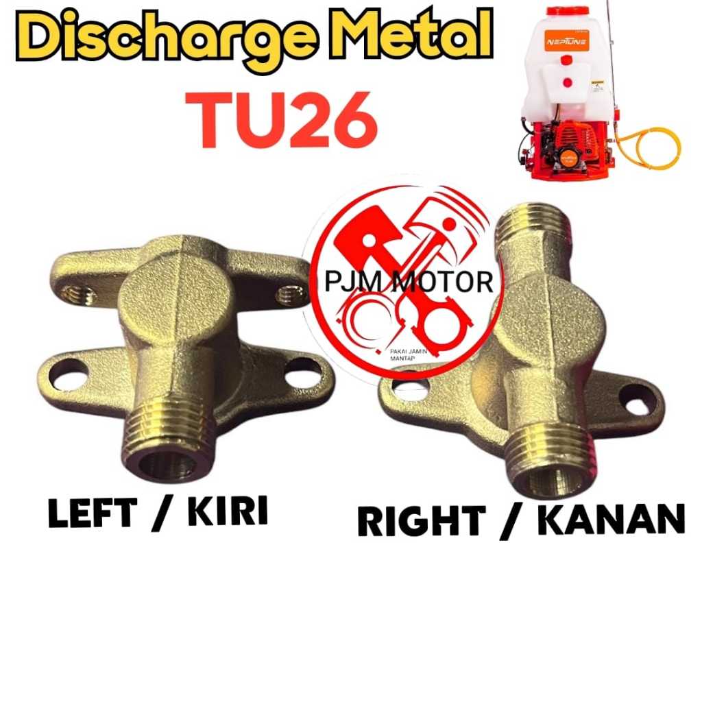 TU26 DISCHARGE METAL ELBO KUNINGAN mesin sprayer semprot hama TNK 777 767 838