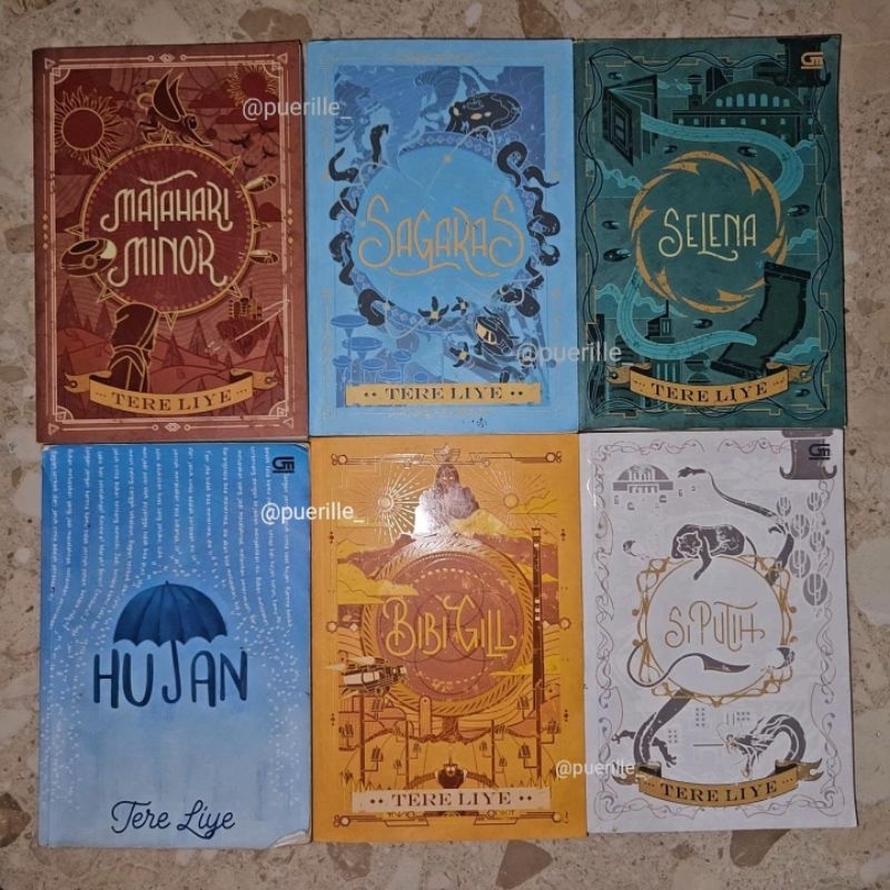 PRELOVED ORI Tere Liye series Bumi, Dunia Sophie, Demon Slayer, Hyouka, Berdamai dengan Takdir, Seni