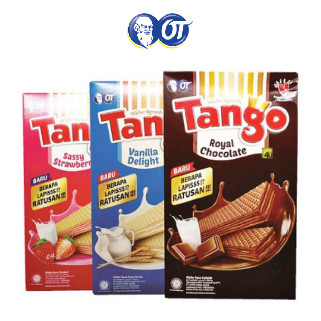 

Wafer TANGO 20 Pcs x 5 Gr Gram dari OT Chocolate Coklat Cokelat / Vanilla Vanila / Strawberry Stoberi Varian Rasa Lengkap Manis Renyah Cemilan Makanan Ringan Snack Oleh Oleh Khas Pekalongan Murah Berkualitas Premium