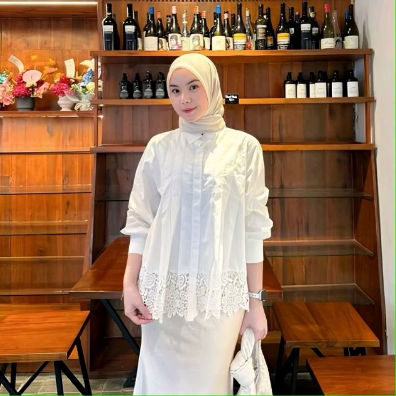 Jema Basic Blouse Kemeja Atasan Wanita Elegan Modern