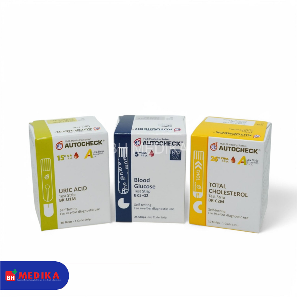BH MEDIKA - Isi Ulang / Refill Autocheck 3in1 Gula Darah Kolesterol Asam Urat