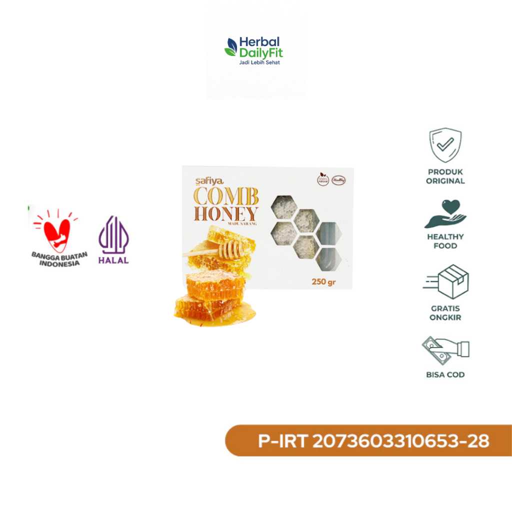 

Sarang Madu Asli 100% Halal - Raw Honey Organic Comb Safiya 250gr