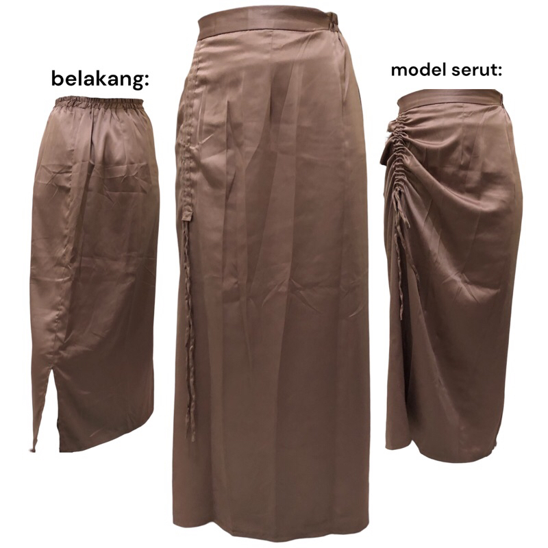 [PRELOVED] ROK SERUT SATIN | ROK SERUT WANITA | ROK SATIN
