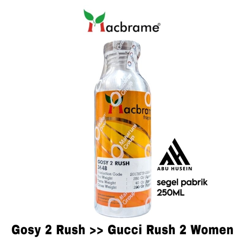 GOSY 2 RUSH 250ML SEGEL PABRIK PRODUK MACBRAME SEGEL PABRIK (untuk keterangan baca deskripsi produk)