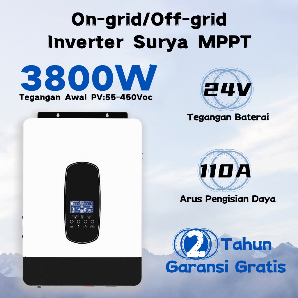 3.8KW Hybrid Solar Inverter Hybrid Grid Tie MPPT Hybrid Inverter 24V 450VDC Off-Grid Hybrid Solar In