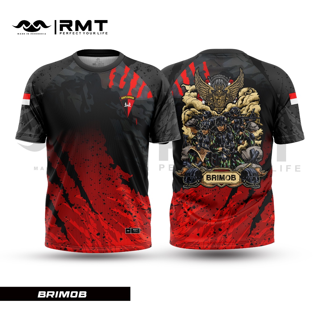 BRIMOB baju kaso jersey OLAHRAGA MILITER BRIMOB