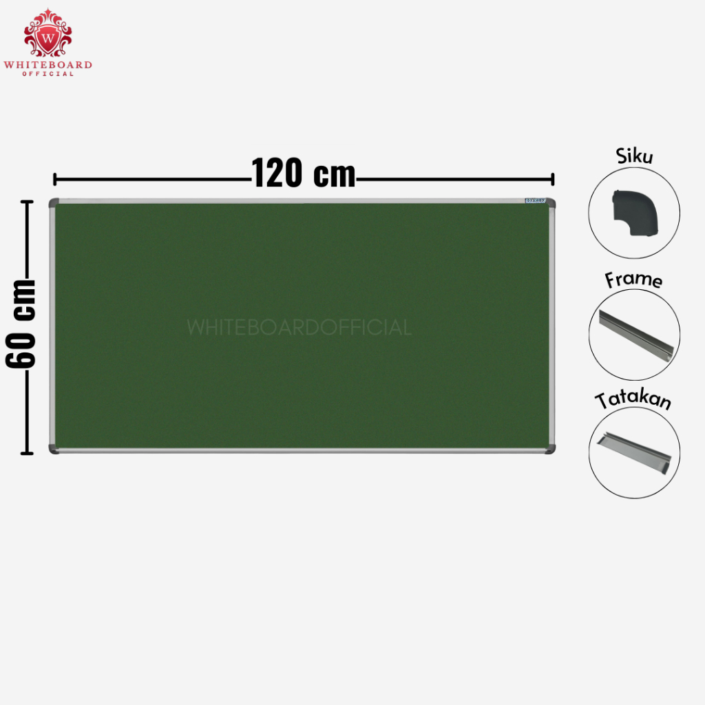 

SAKANA Papan Tulis Greenboard Magnet 60x120cm Gantung / Chalkboard / Papan Board / Papan Cafe