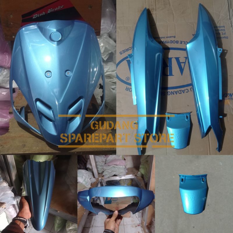 Full bodi halus mio sporty biru muda 2004-2007, Full halus mio sporty biru muda, Cover bodi mio spor