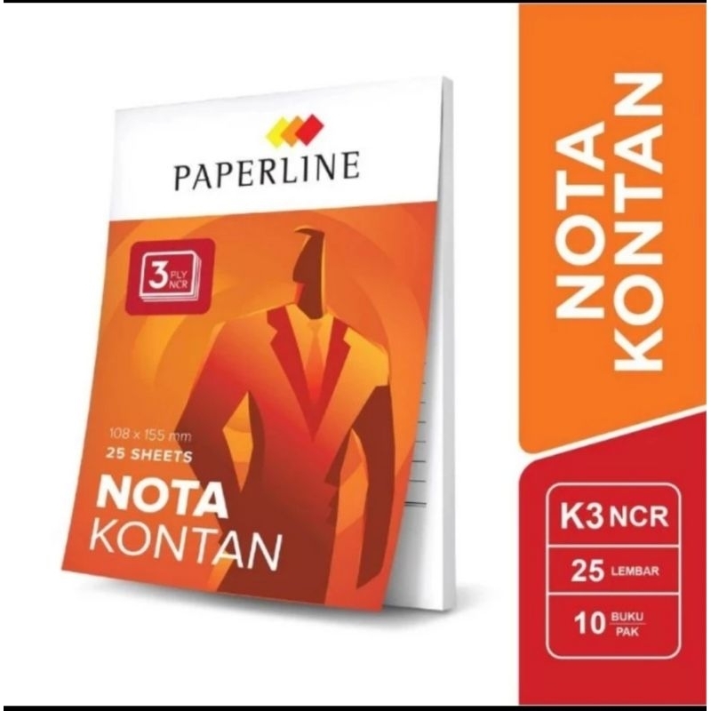 

Nota Kontan K3 NCR Paperline Kecil 3 Ply (10 Buku)