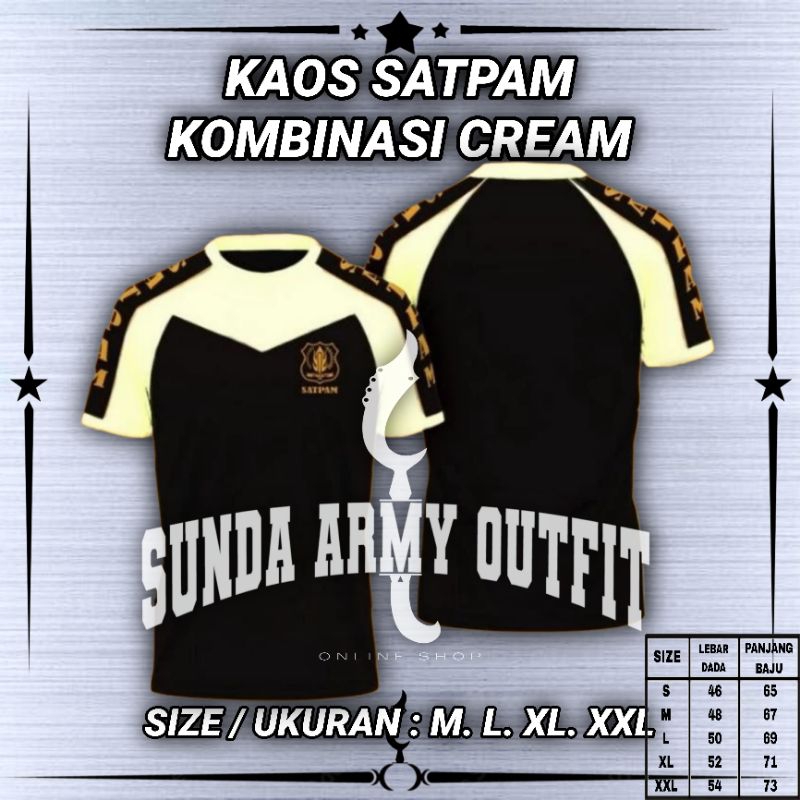 Kaos Satpam Terbaru 2025 Baju Kaos Security Terbaru Warna Krem Coklat Kaos Dalam Pdh Satpam Terbaru 