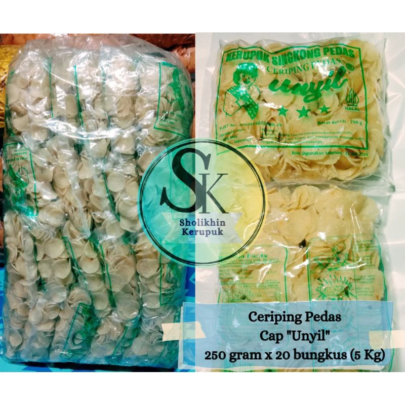 

Ceriping Pedas Cap Kelinci 5 Kg (250 gram x 20 Pcs) Cap Unyil / Kerupuk Ceriping Pedas Manis Gurih / Ceriping Pedas Cap Unyil / Kerupuk Singkong Pedas Mentah / Kerupuk Singkong Pedas Gurih / Snack Singkong Pedas / Krupuk Singkong pedas manis enak