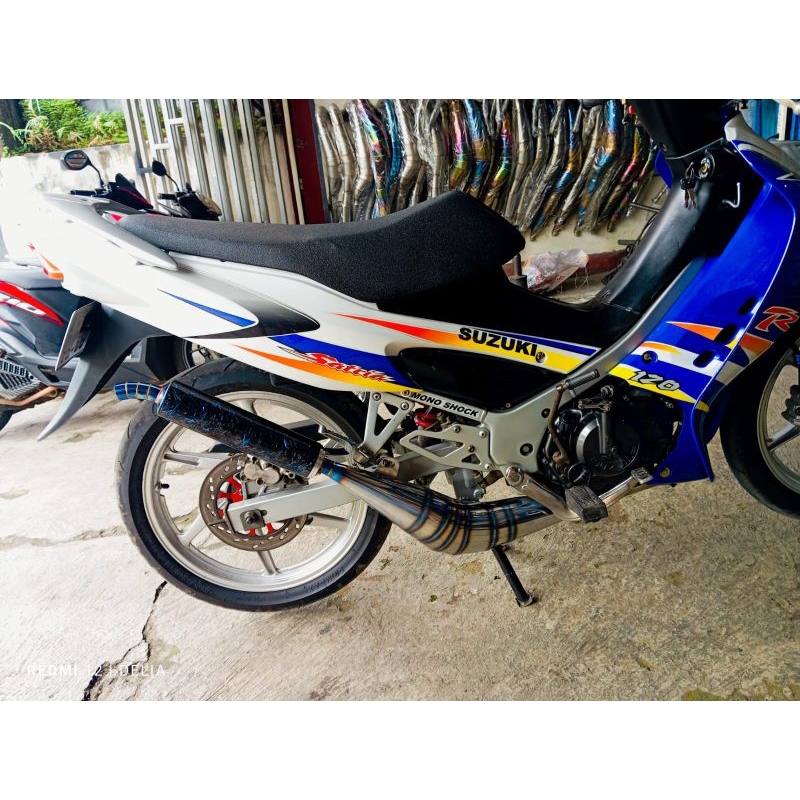 knalpot BM Power satria hiu - satria lumba - rk cool kevlar muffler