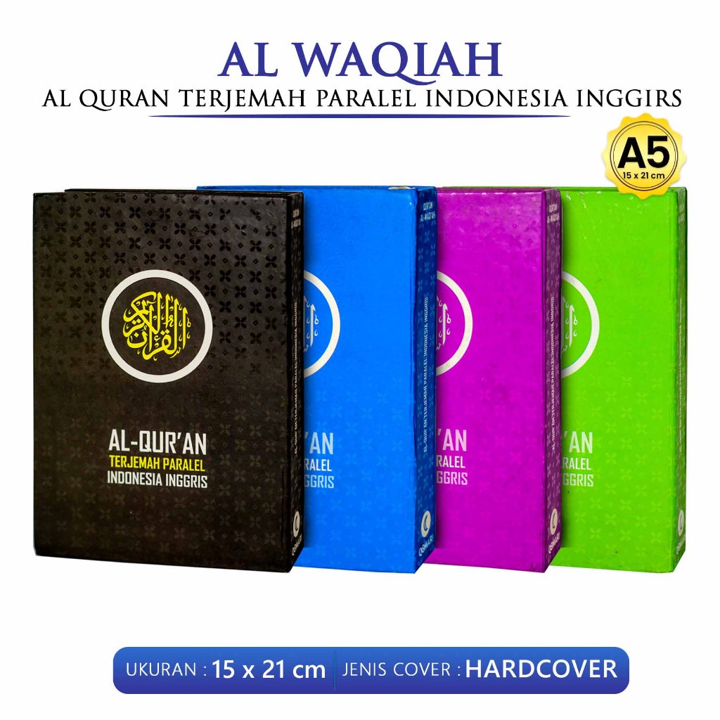 Alquran Kecil Al Quran Terjemah Pararel Indonesia - Inggris ( Al Quran Al Waqiah ) / Qomari – QM