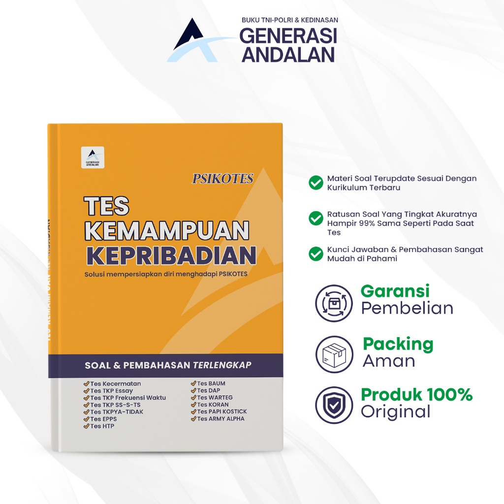 Fokus Lolos Tes Psikotes Kepribadian TNI-POLRI dan Sekolah Kedinasan Buku Kumpulan Soal Tes Kemampua