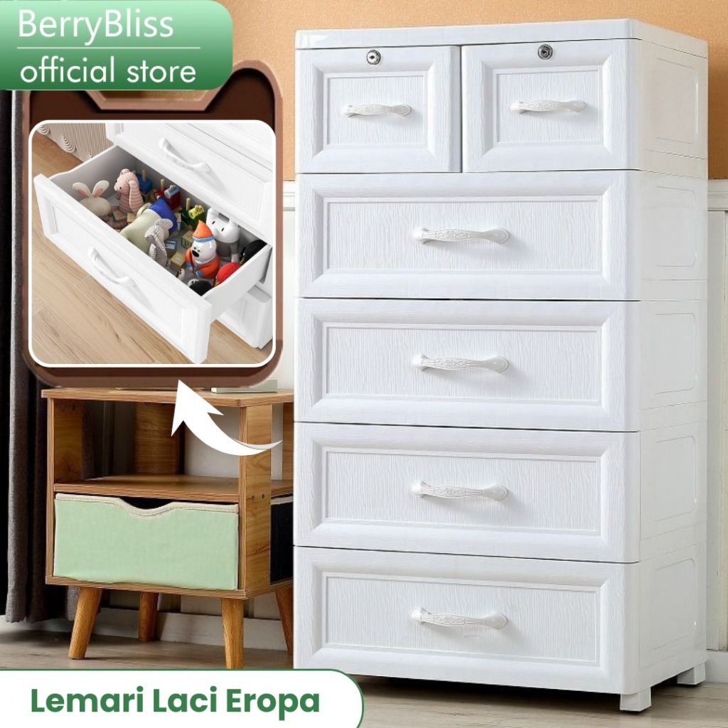 BerryBliss - Lemari Plastik Laci Susun Gantung - Lemari pakaian plastik premium Lemari Pakaian Anak 